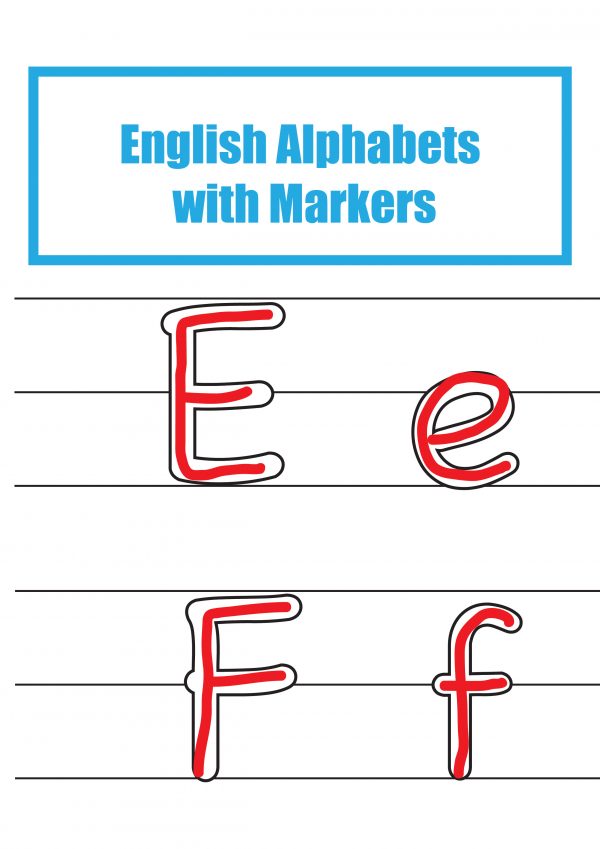 English Alphabets With Markers